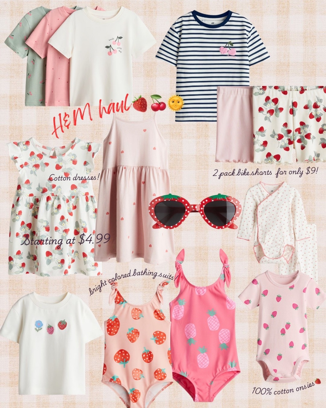 the cutest toddler & baby girl haul! 🍓🍒🍊✨
we’re already getting ready for warmer weather over here 🌞

Size up for the bathing suits! They run a tad small!