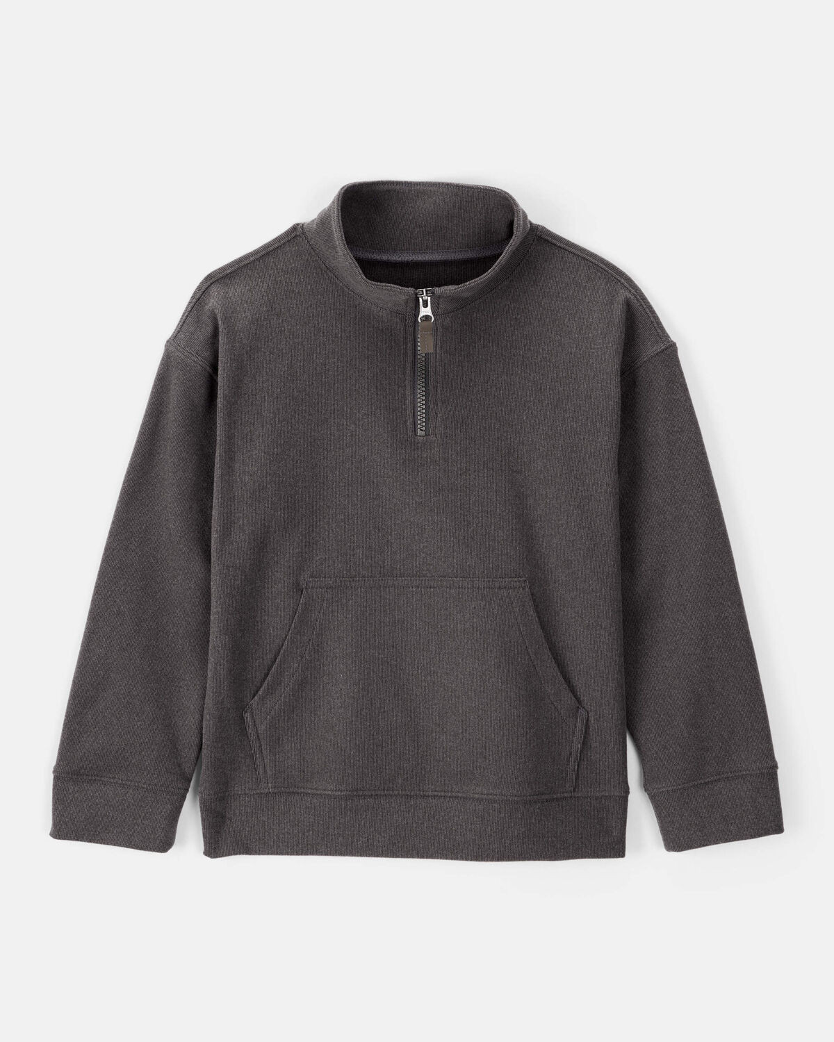 Boys Long-Sleeve Quarter-Zip Pullover Sweatshirt - Black | Carter's Inc