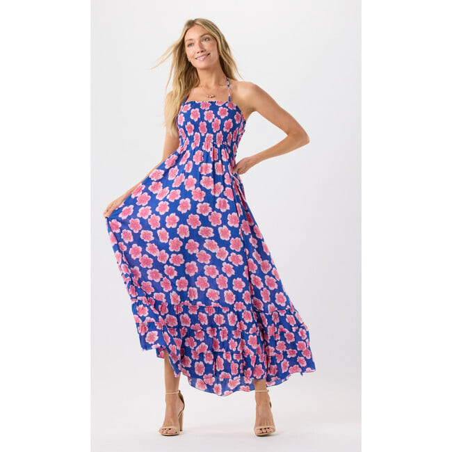 Tiare Hawaii | Bellini Maxi Dress, Lanai Floral Royal (Blue, One Size) | Maisonette | Maisonette