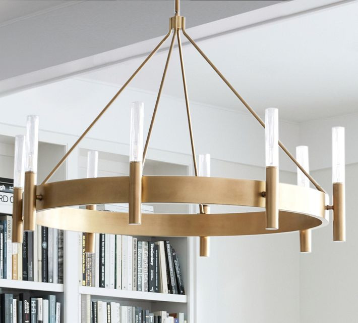 Somerset Metal Round Chandelier | Pottery Barn (US)