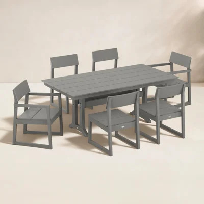 Edge 7 Piece 72.25'' Farmhouse Dining Set | Wayfair North America