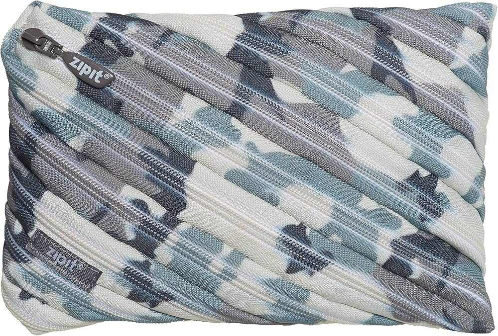 ZIPIT Camo Big Pencil Case, Grey Camouflage | Amazon (US)