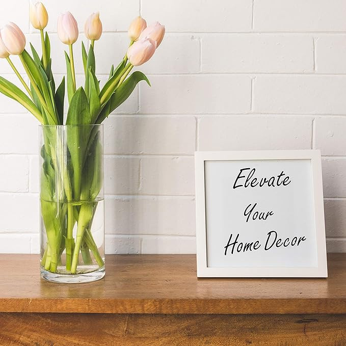 CYS Excel Clear Glass Cylinder Vase (H:9" D:4") | Multiple Size Choices Glass Flower Vase Centerp... | Amazon (US)