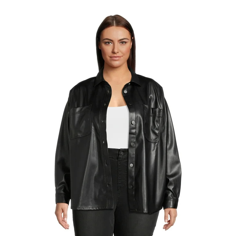 No Boundaries Juniors Plus Size Shacket | Walmart (US)
