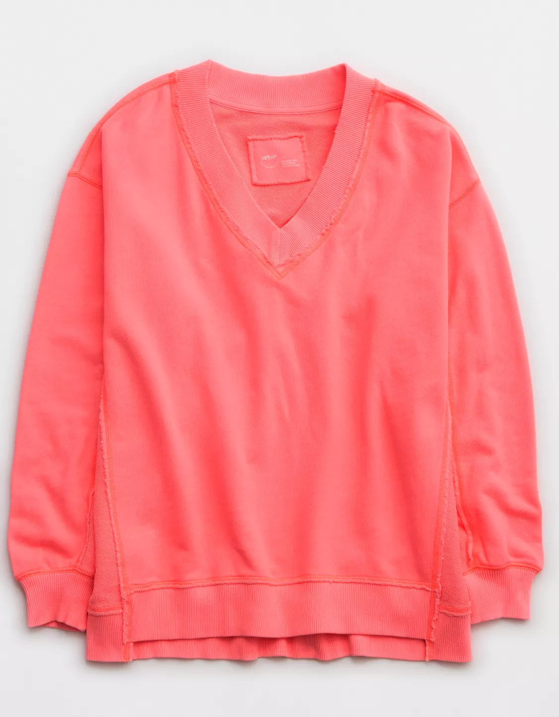 Aerie Vacay Every Day V Neck Sweatshirt | Aerie