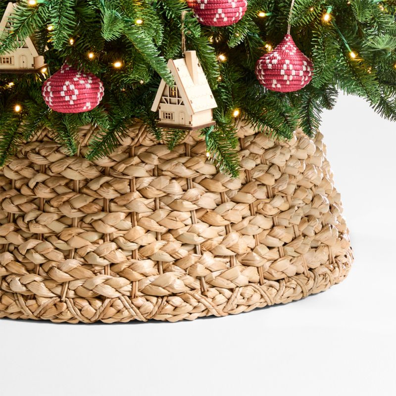 Emlyn Woven Christmas Tree Collar | Crate & Barrel | Crate & Barrel