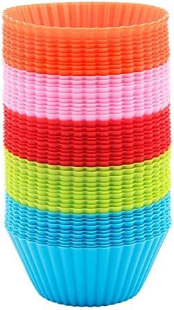Silicone Cupcake 50 PCS, Baking Cups Liners, Reusable Non-stick Muffin Cups Cake Molds Standard, ... | Amazon (US)