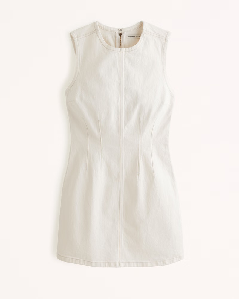 Shell Denim Mini Dress | Abercrombie & Fitch (US)