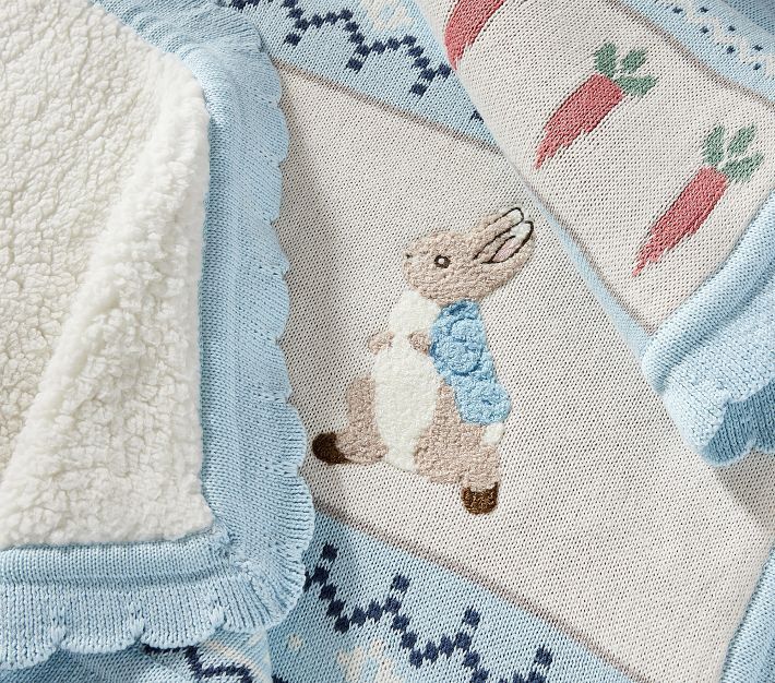 Peter Rabbit™ Garden Fair Isle Heirloom Baby Blanket | Pottery Barn Kids