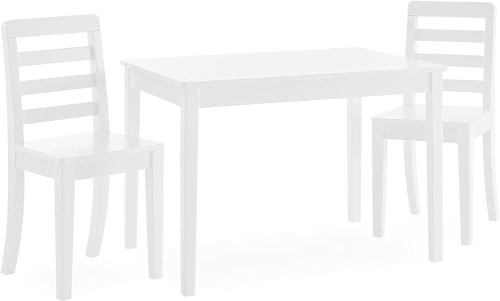 Gateway Table and 2 Chairs Set - Greenguard Gold Certified, Bianca White | Amazon (US)