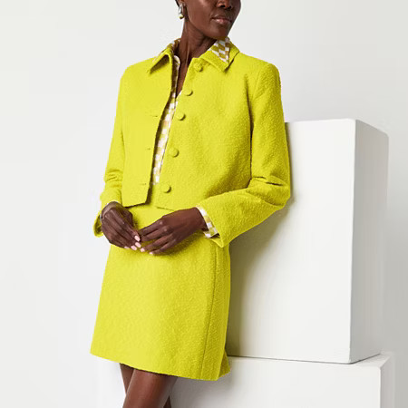 Worthington Womens Regular Fit Suit Jacket, 12 Petite, Green | JCPenney