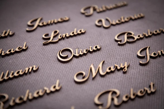 Beautiful Wedding place card laser cut names. Wedding place | Etsy | Etsy (US)