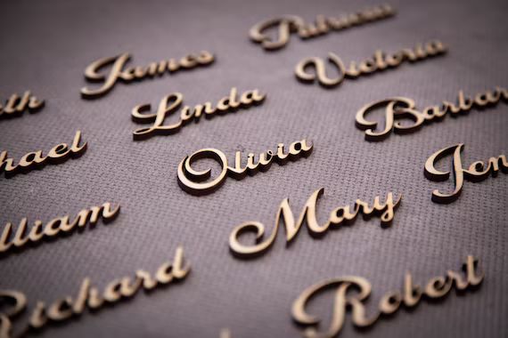 Beautiful Wedding place card laser cut names. Wedding place | Etsy | Etsy (US)
