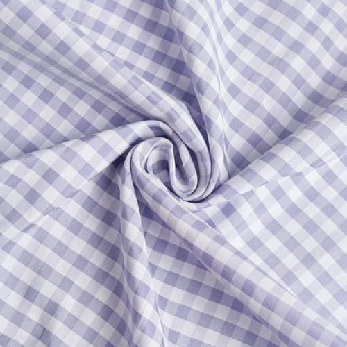 57”W x 72”L Gingham Polyester Fabric Cut By The Yard, Checkered Plaid Vintage Fabric for DIY,... | Amazon (US)