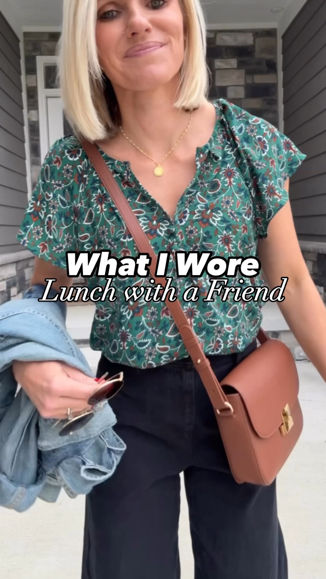 What I wore for lunch with a friend. 
Blouse- xsmall
Jeans- 0 (I cut the hem to fit as a cropped length) 
Jacket- xsmalll

#LTKStyleTip #LTKVideo #LTKSeasonal