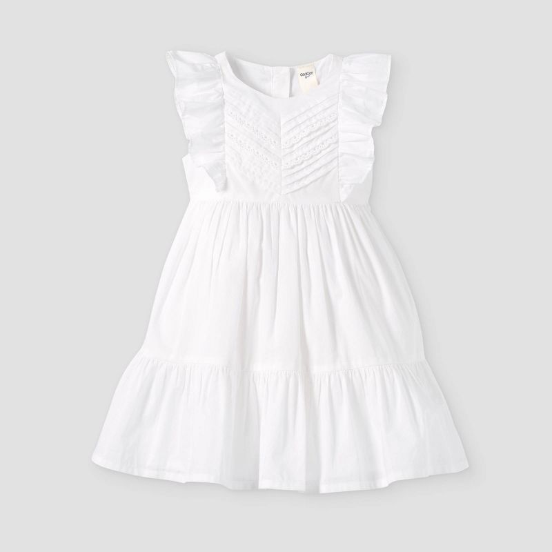 OshKosh B'gosh Toddler Girls' Sleeveless Lace Dress - White | Target
