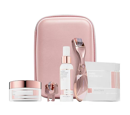 BeautyBio GloPRO Facial Tool With Eye Roller, Prep Pads & Case | QVC