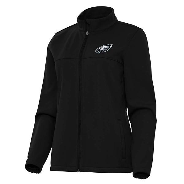 Philadelphia Eagles Women's Antigua Links 2 Mid Athletic Jacket Large Black | Scheels