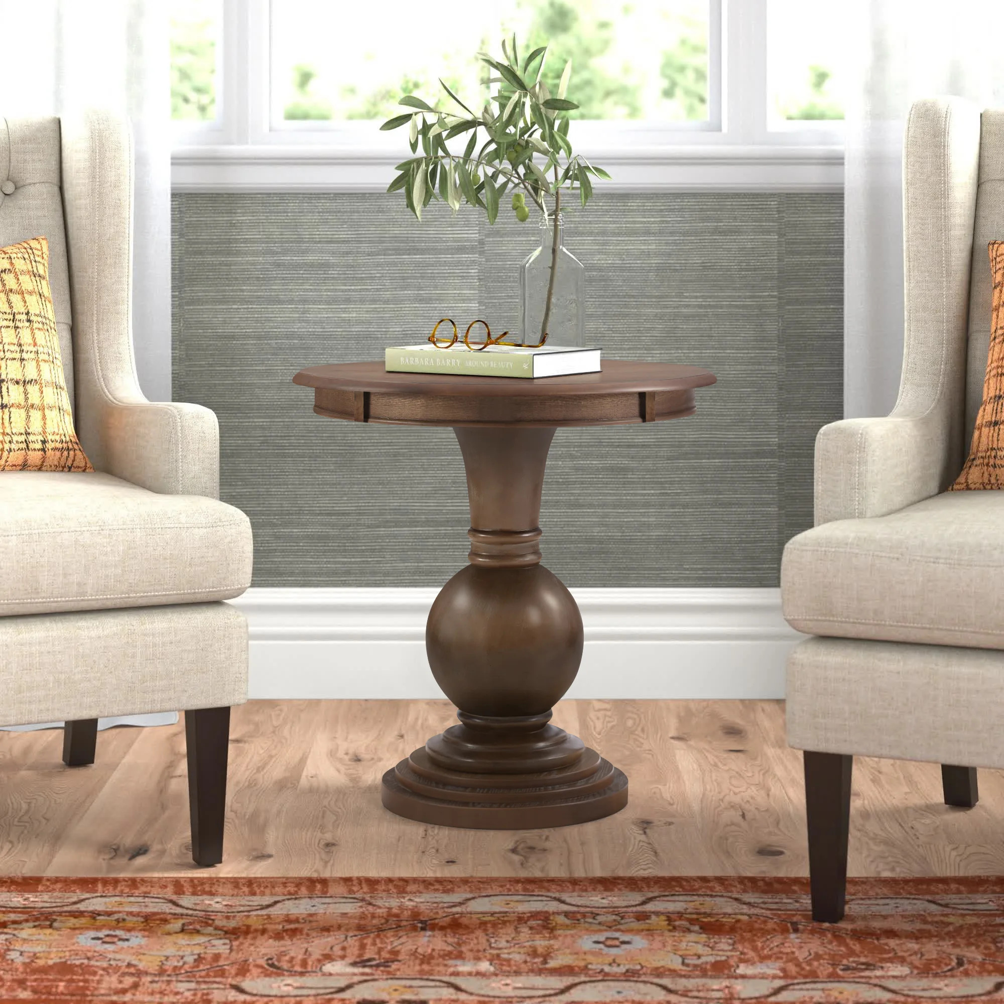 Knight 26” Round Pedestal End Table | Wayfair North America