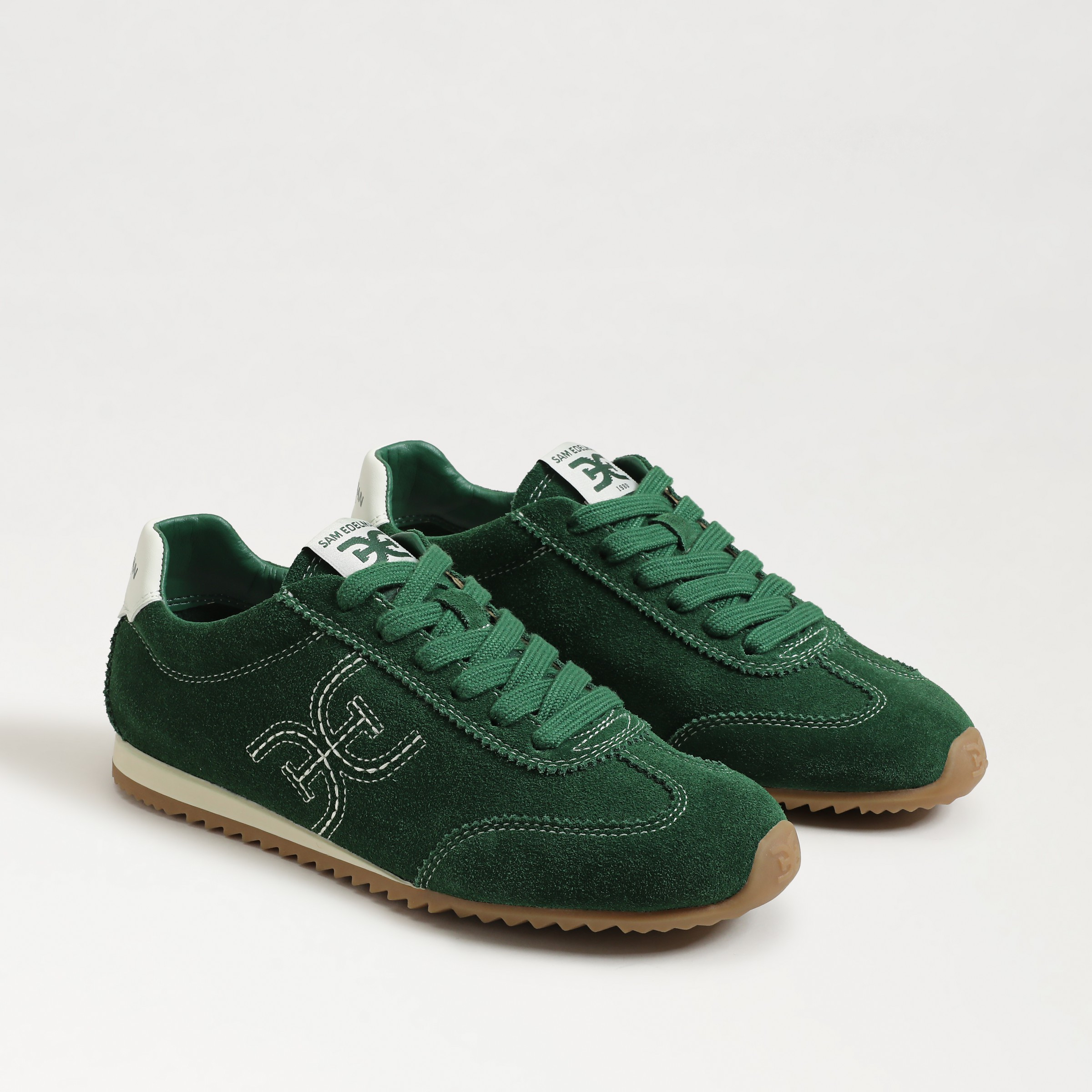 Sam Edelman Isella Sneaker Bright Pine Green Suede | Sam Edelman