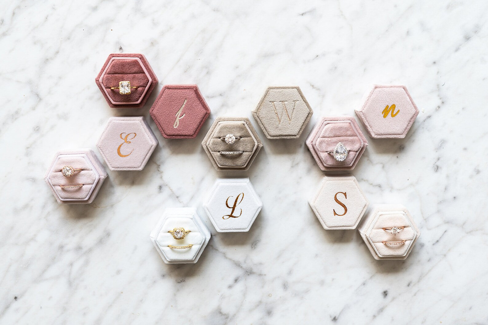 Custom Ring Box Ring Box Velvet Ring Box Monogram Ring Box | Etsy | Etsy (US)