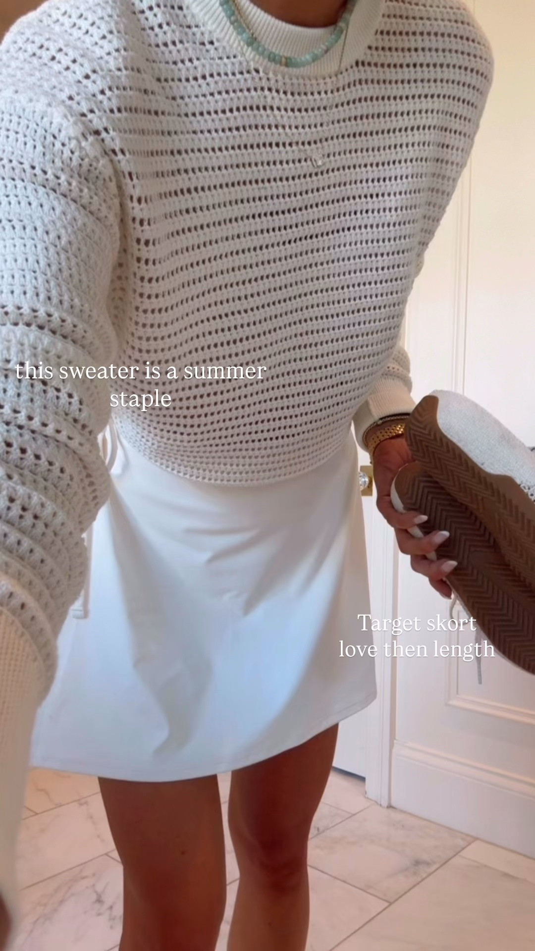 Casual summer outfit for the busy, everyday mom. 

I’m wearing:
• XS in @Target skort
• Small in sweater

#LTKsummer