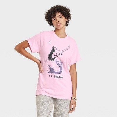 Women's Loteria Short Sleeve Graphic T-Shirt - Pink | Target