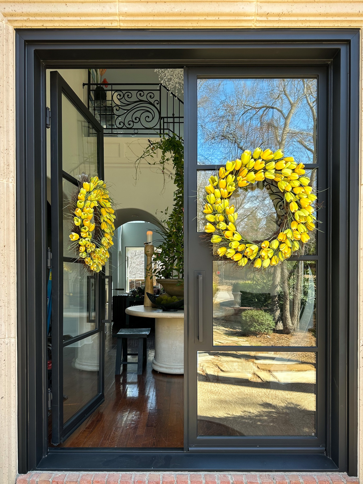 Spring tulip wreaths welcoming you!

#LTKhome #LTKSeasonal