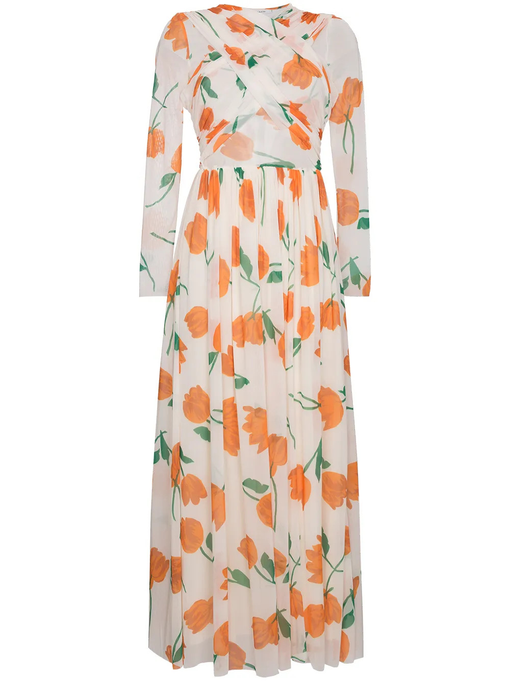 Ganni Tilden Maxi Dress - Nude & Neutrals | FarFetch Global