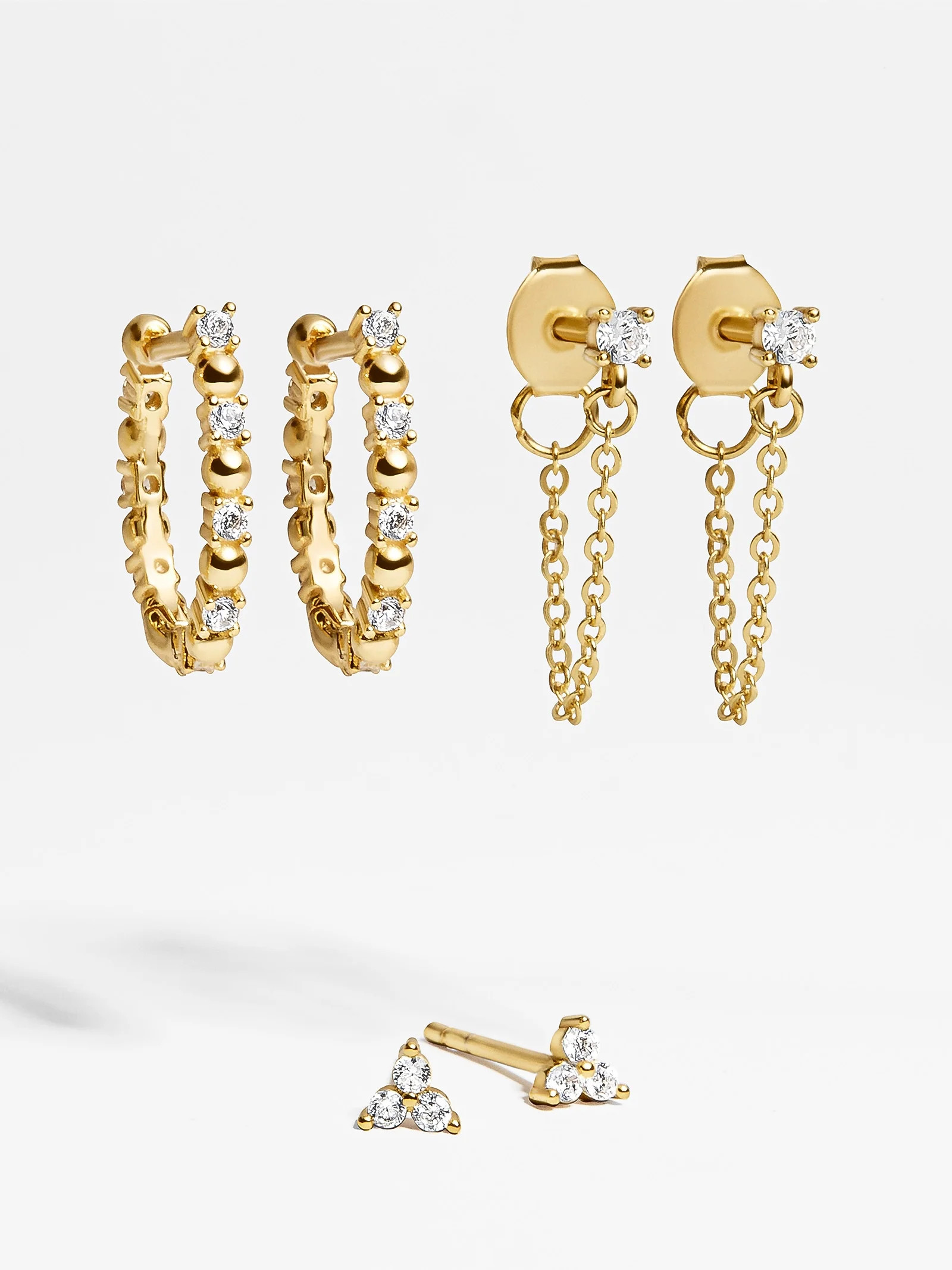 Lydia 18K Gold Earring Set | BaubleBar (US)
