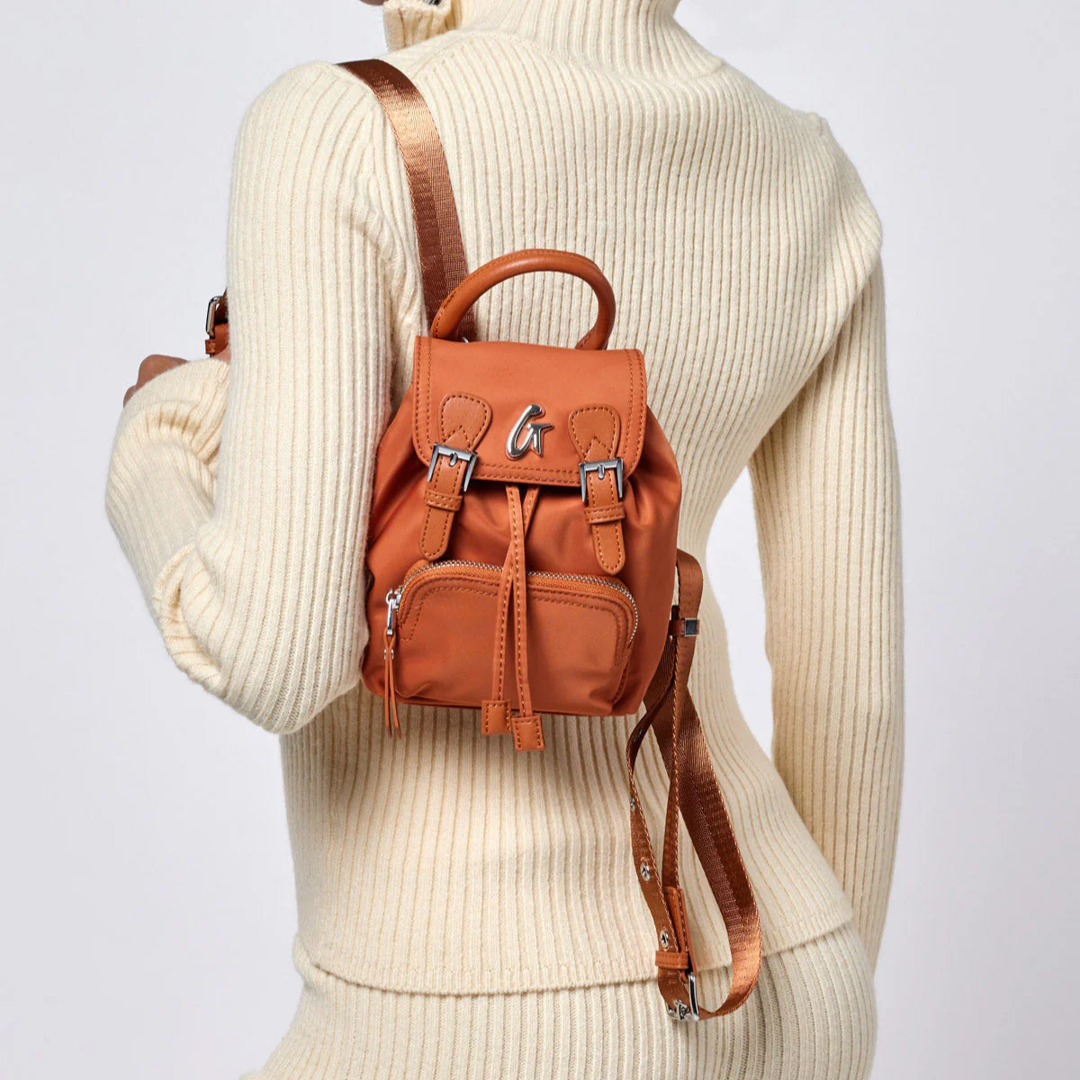 MINI NYLON BACKPACK - BROWN | Glam-Aholic Lifestyle