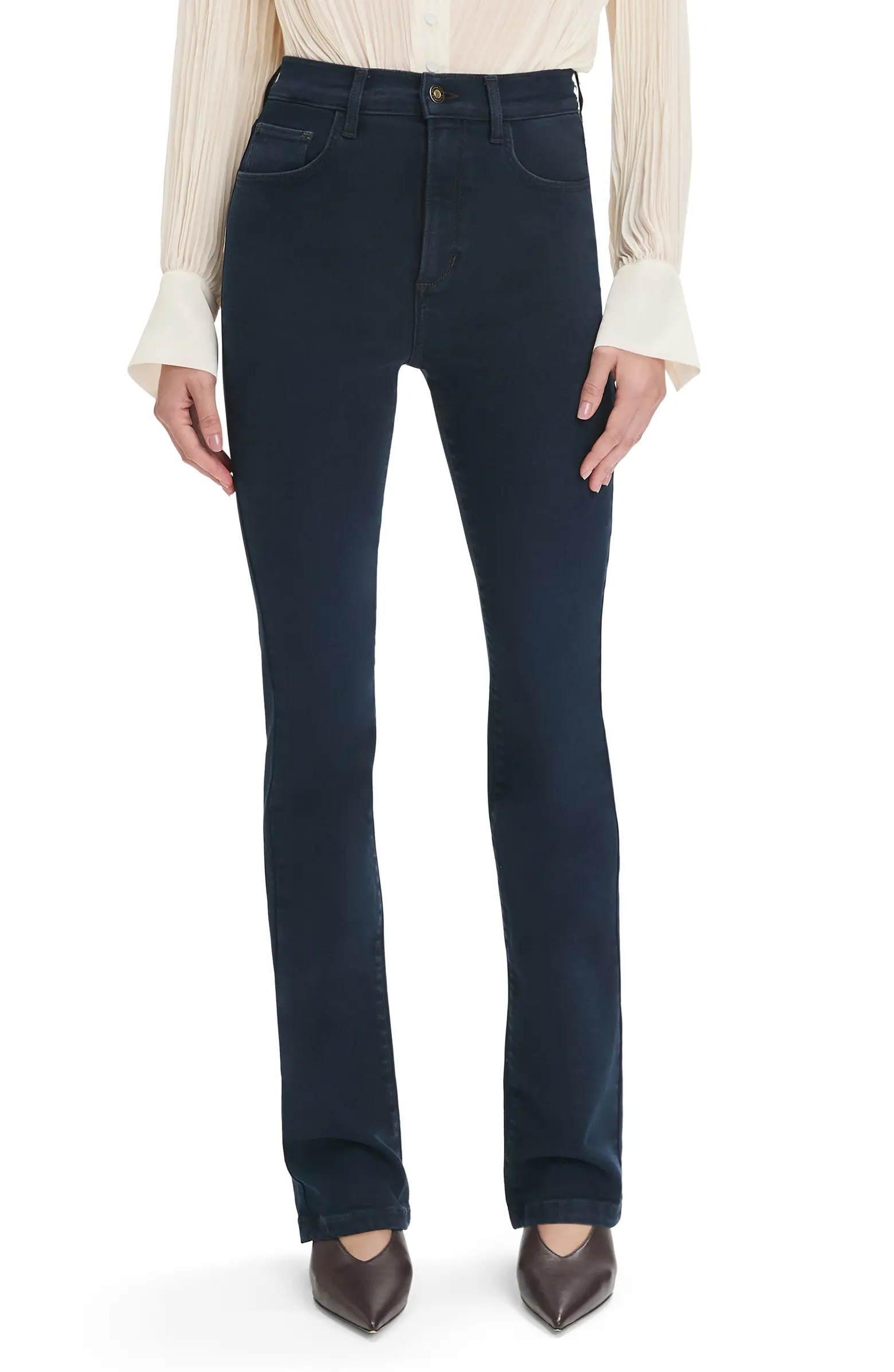 Favorite Daughter The Valentina Super High Waist Mini Bootcut Jeans | Nordstrom | Nordstrom