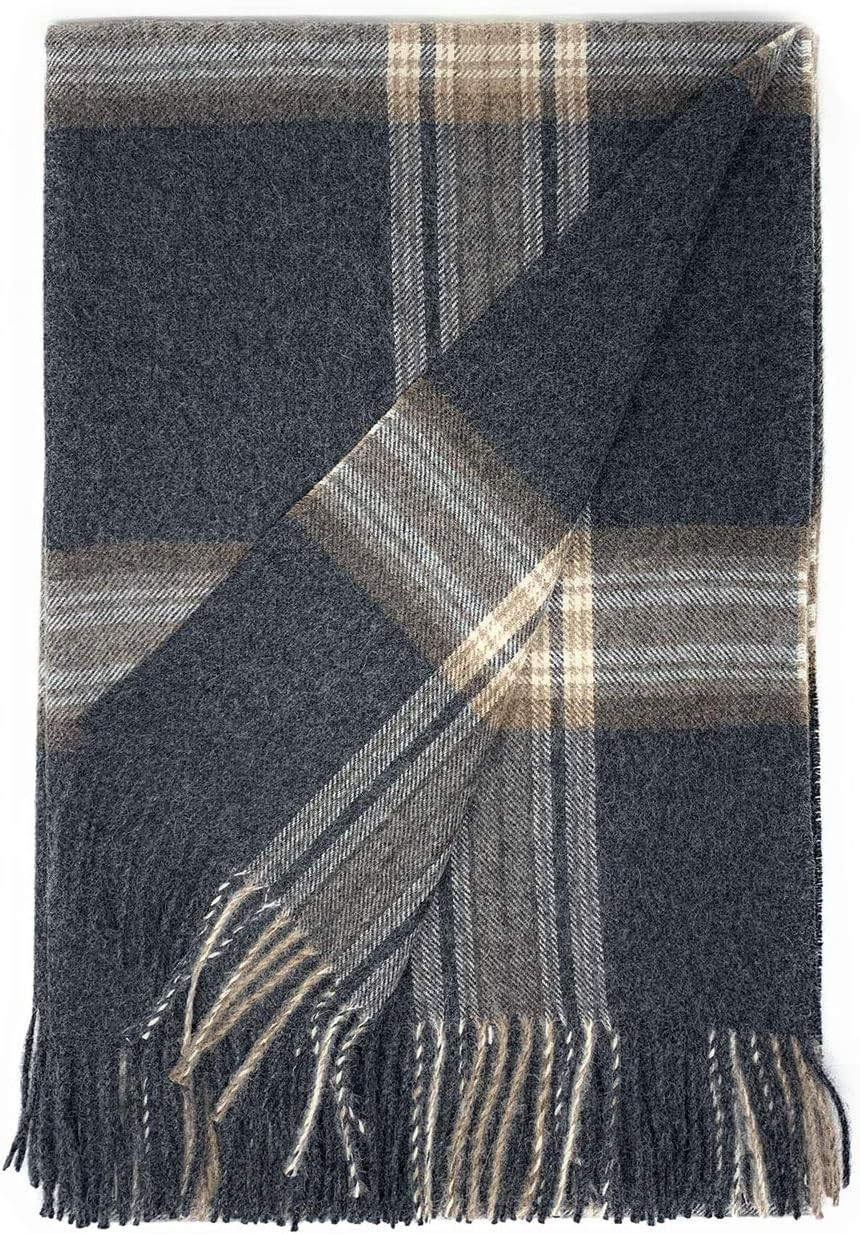 Alpaca Home | Tartan Plaid Alpaca Throw Blanket | 100% Baby Alpaca Wool (Campfire Plaid) | Amazon (US)