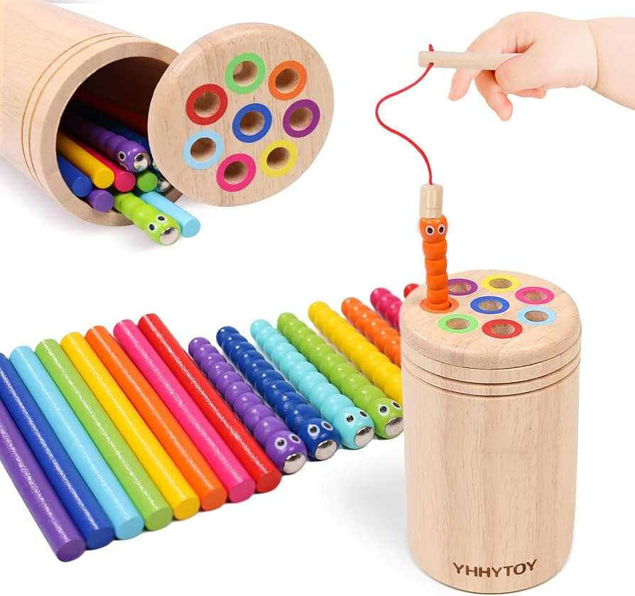 Montessori Toys for 2 3 4 Year Old, Dual Gameplay 18 Month Old Toy Preschool Color Sorting Toddle... | Amazon (US)