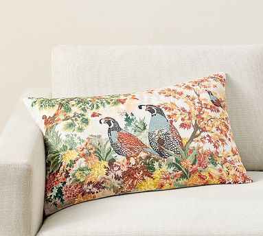 Fantastical Forest Embroidered Lumbar Pillow | Pottery Barn (US)