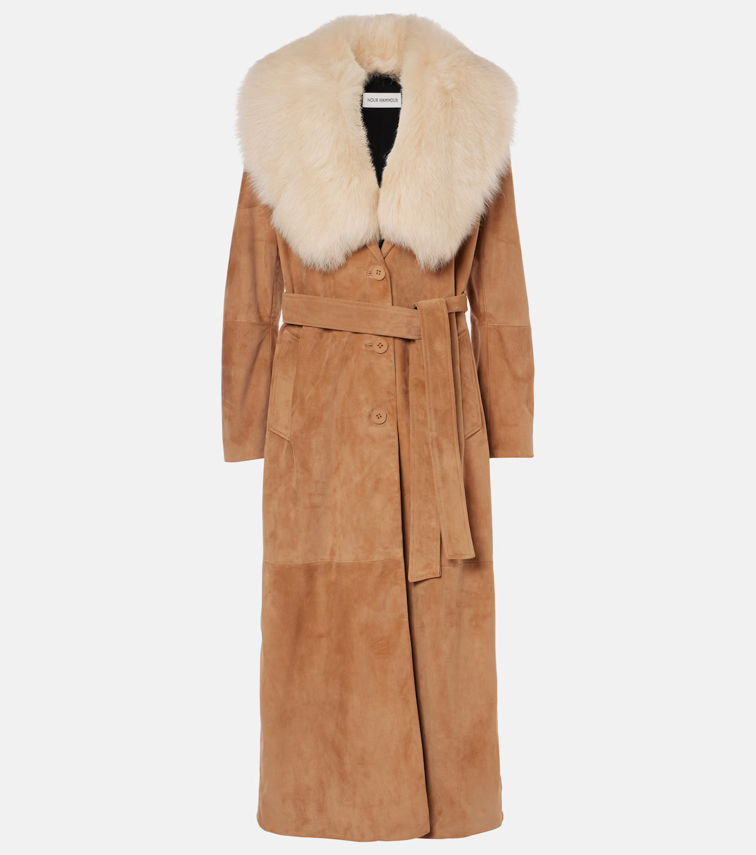 Dakota shearling-trimmed suede coat | Mytheresa (US/CA)