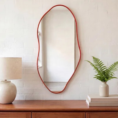 Everly 20 in. W x 42 in. H Large Irregular Framed Decorative Wall Mirror | Wayfair North America