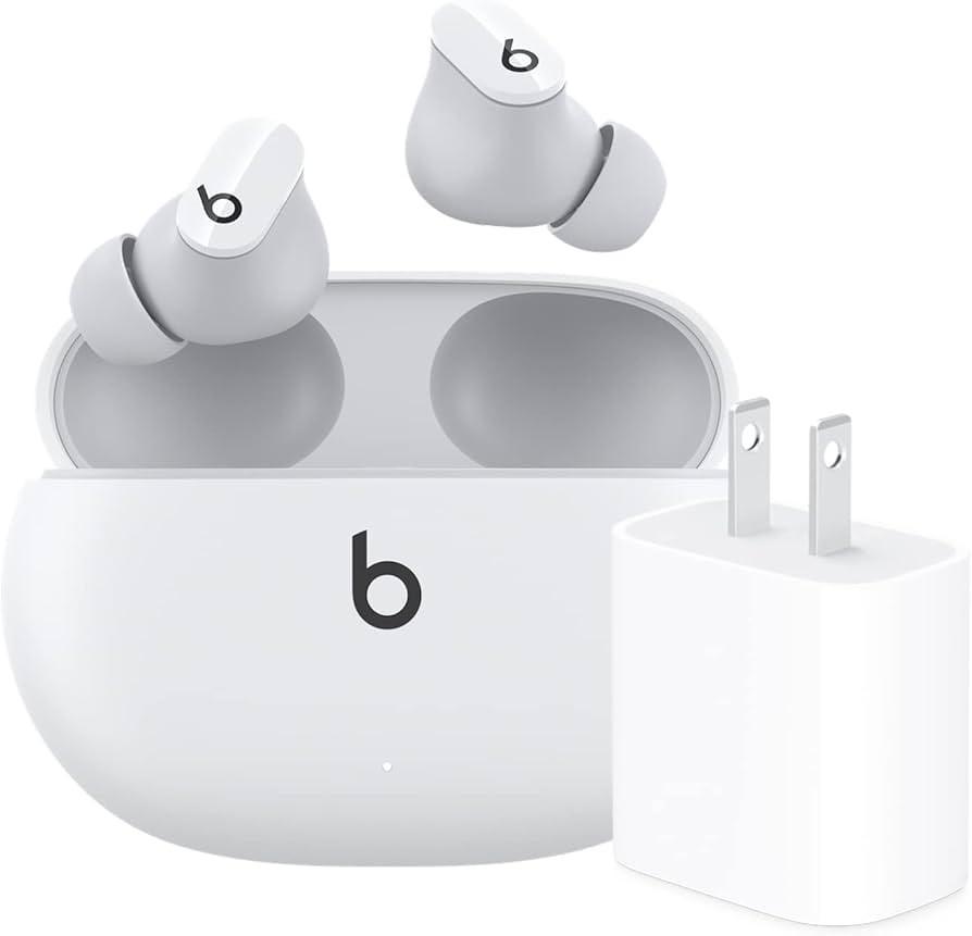 Beats Studio Buds with Apple 20W USB-C Power Adapter - White | Amazon (US)