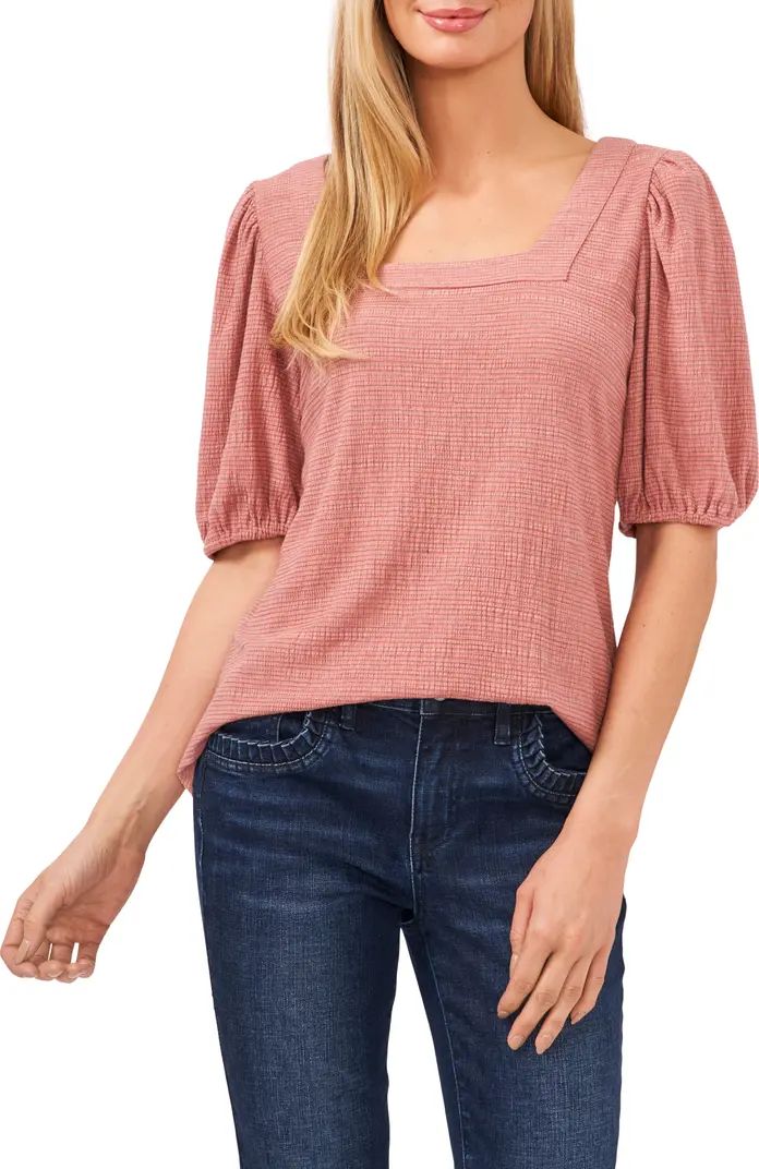 Puff Sleeve Square Neck Top | Nordstrom
