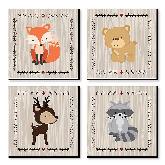 Big Dot of Happiness Woodland Creatures - Kids Room, Nursery Decor and Home Decor - 11 x 11 inche... | Target