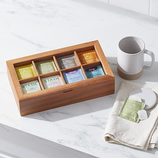 Rowan™ Acacia Tea Box | The Container Store
