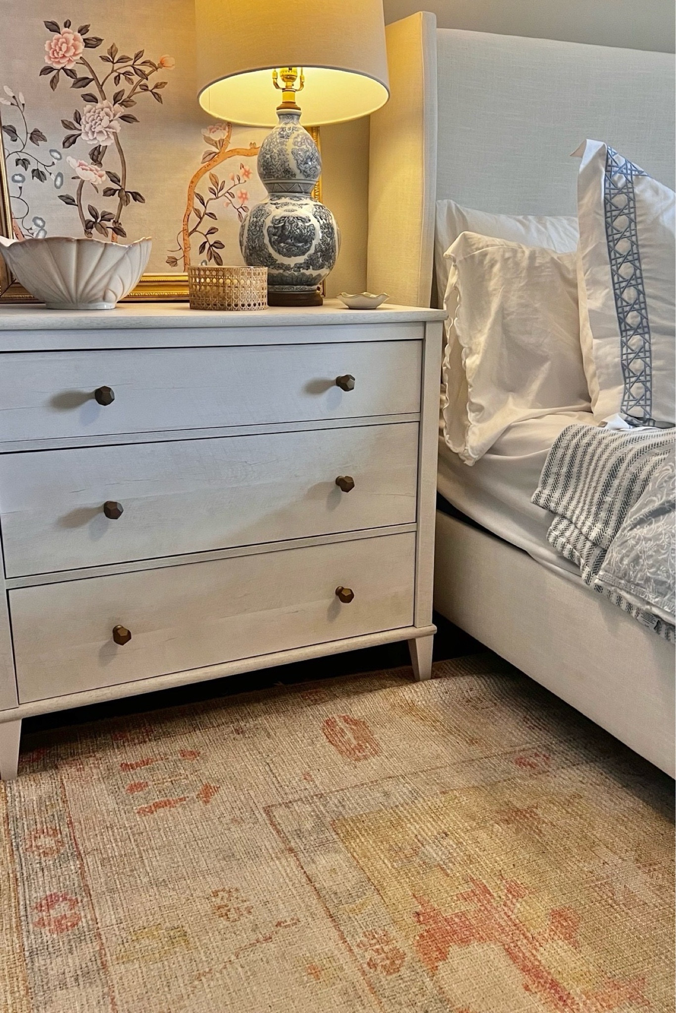 Scalloped bedroom sheets blue and white sheets, Grandmillennial home, Grandmillennial bedroom, primary bedroom inspiration, coastal home inspiration

#LTKstyletip #LTKhome