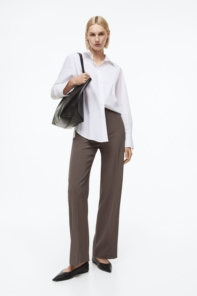 Pantalón amplio - Topo oscuro - MUJER | H&M ES | H&M (FR, IT, ES, PT, BE)