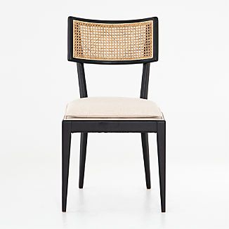 Libby Black and Natural Cane Dining Chair + Reviews | Crate & Barrel | Crate & Barrel