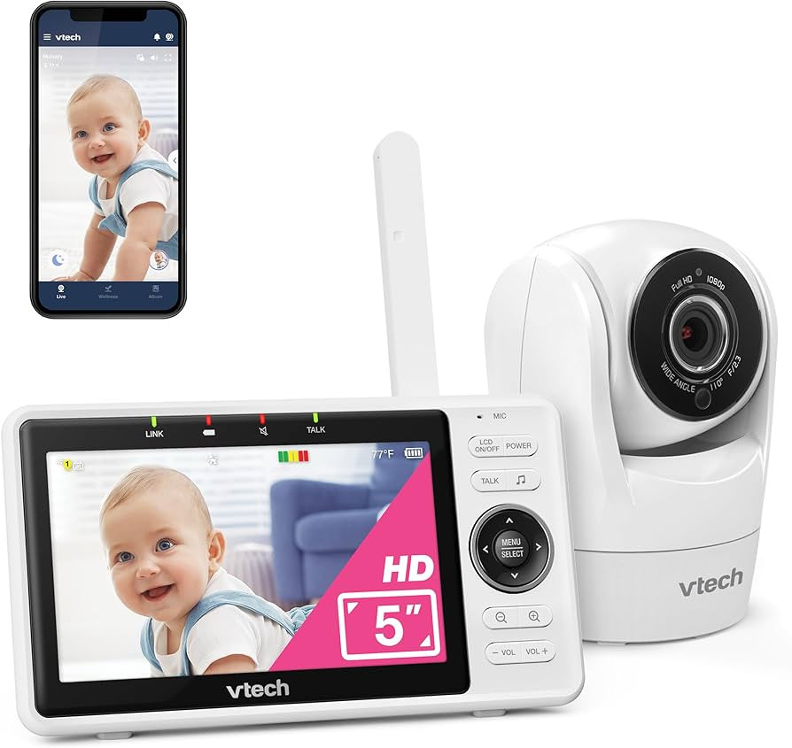 VTech Upgraded Smart WiFi Baby Monitor VM901, 5-inch 720p Display, 1080p Camera, HD NightVision, ... | Amazon (US)