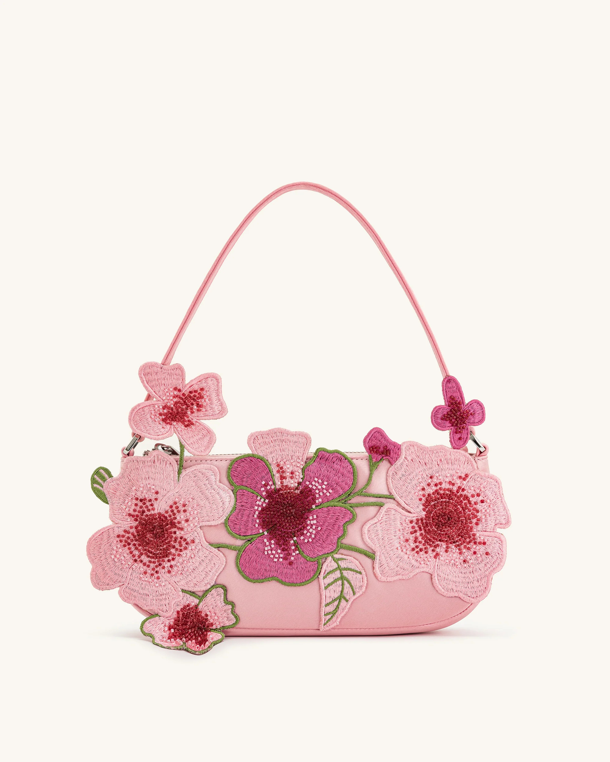 Leona Bead Embellished Shoulder Bag - Pink | JW PEI US