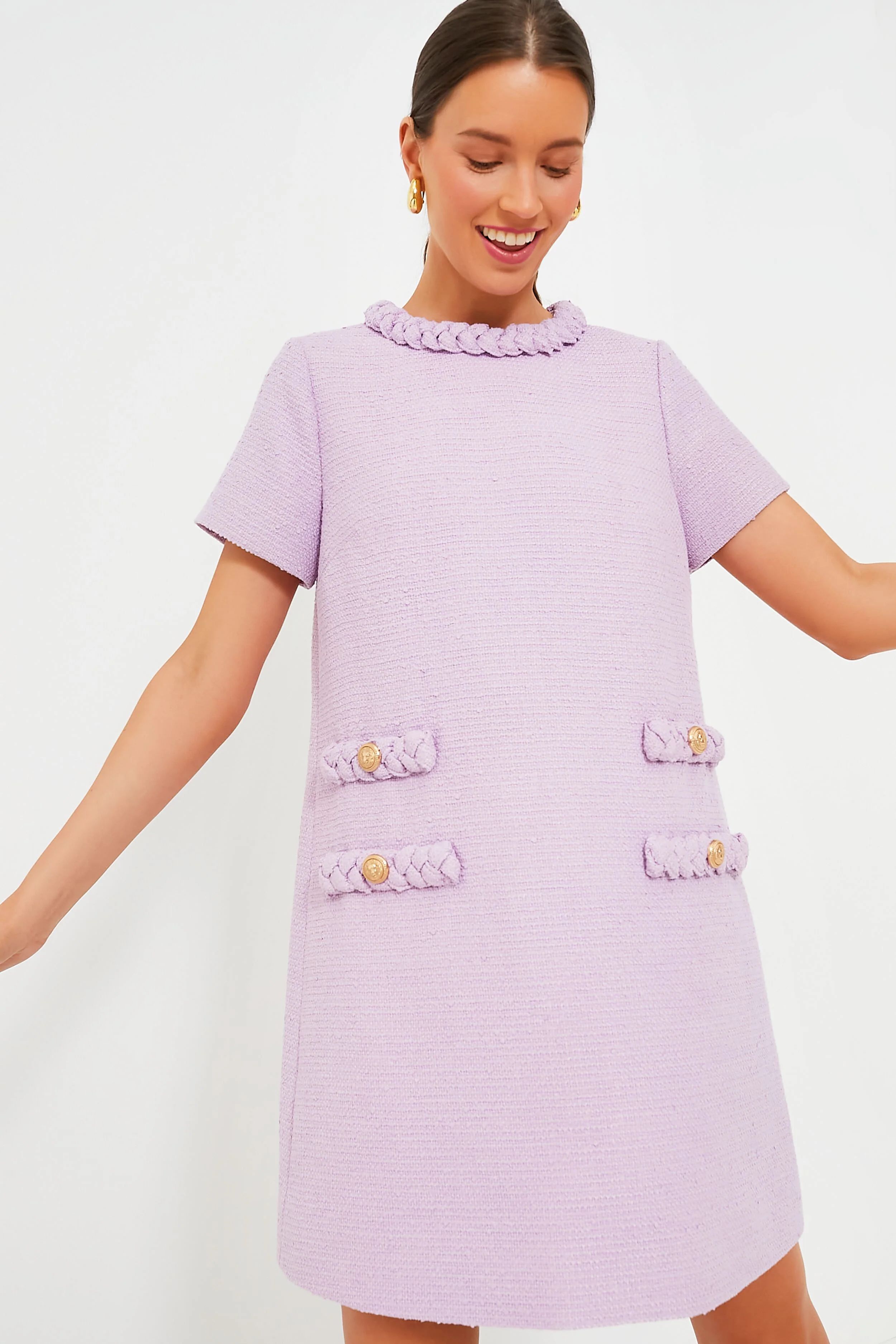 Lilac Tweed Jackie Dress | Tuckernuck (US)