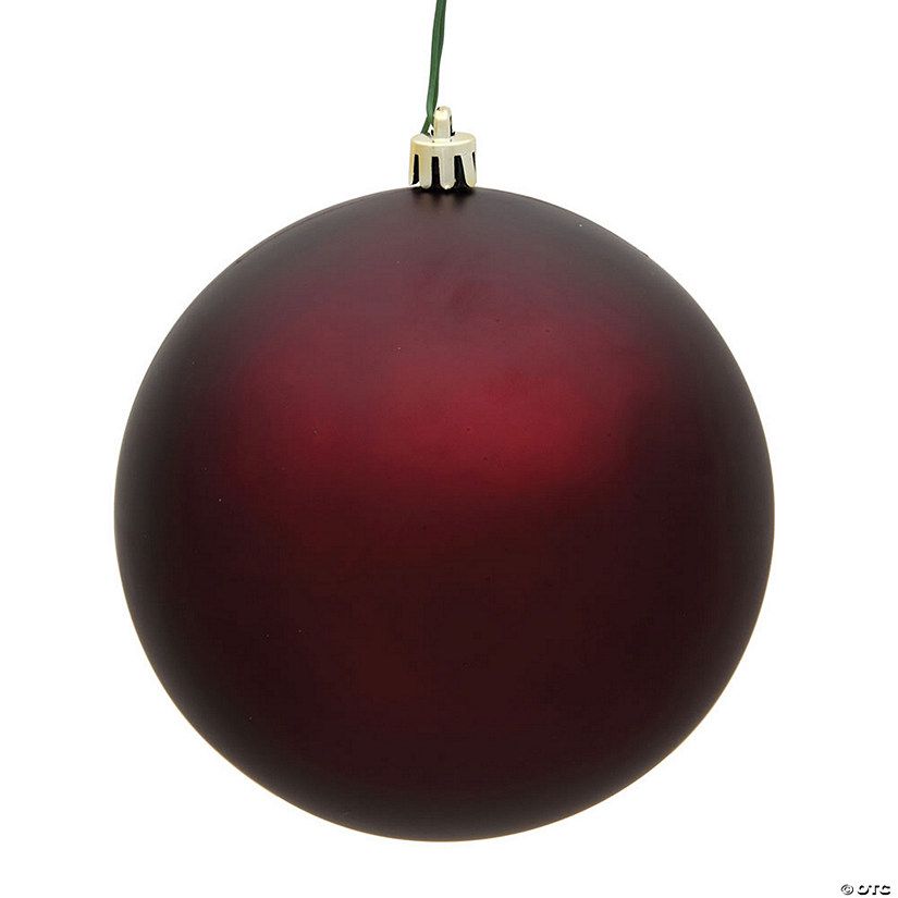 Vickerman 8" Burgundy Matte Ball Ornament | Oriental Trading Company
