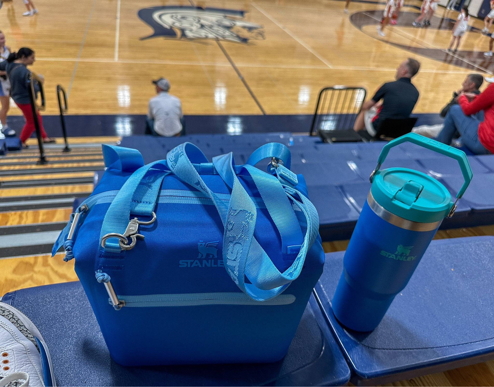 Basketball season is in full effect. I added this Stanley mini cooler to our Stanley collection. This Stanley All Day Julienne Mini Cooler can hold drinks, snacks, etc. the perfect cooler for tournament days. #StanleyCooler #Cooler #Stanley #BasketballSeason #Sports #waterbottles 