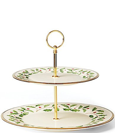 Lenox Holiday 2-Tiered Serving Tray | Dillard's